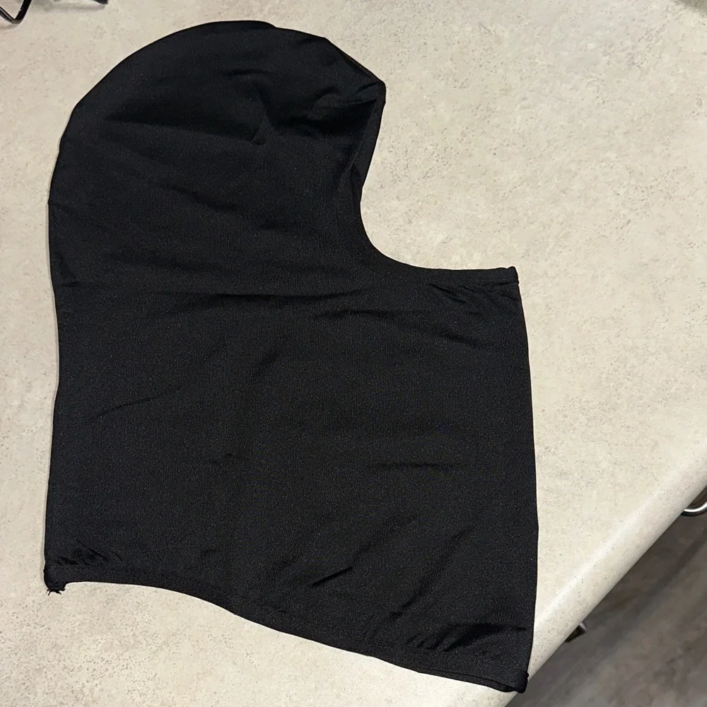 Black Balaclava with Orange Skull Design